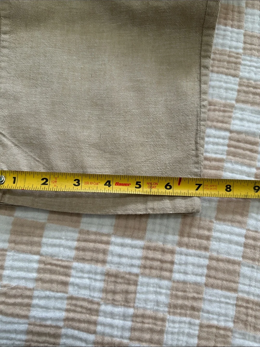 Uniqlo Women’s Beige Linen-Cotton Blend Lightweight Straight Leg Pants Size M